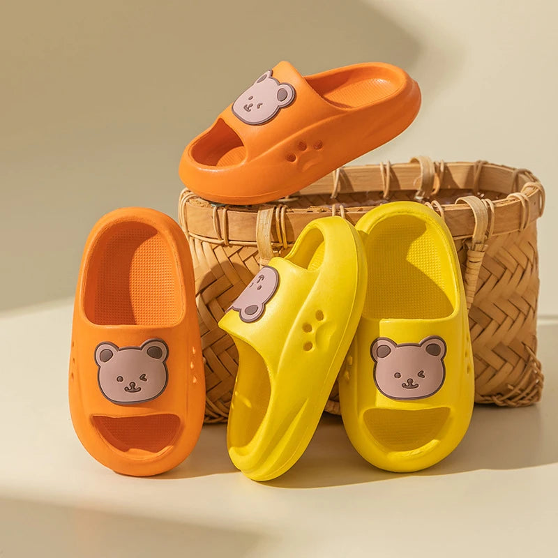 Summer Children Boys Girls Cartoon Slippers Indoor Outdoor Kids Cute Decoration Anti-slip Leisure Breathable Shoes
